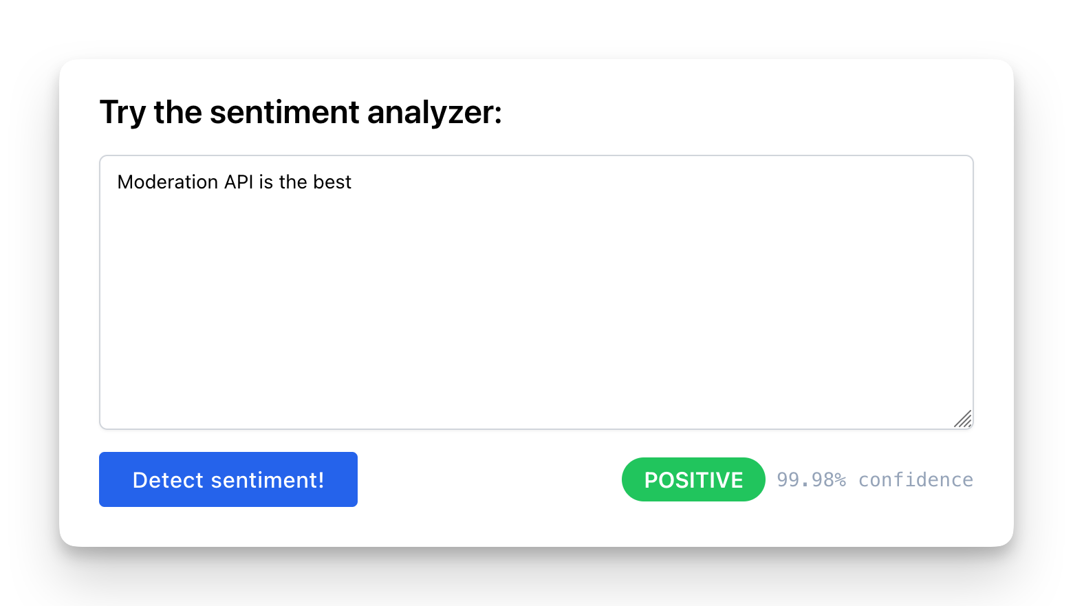 Sentiment analysis demo